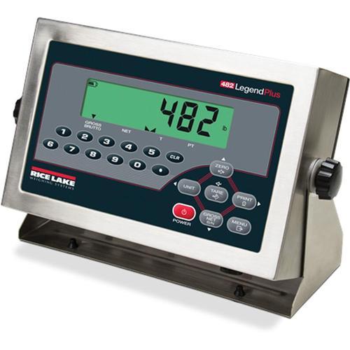 Rice Lake 482 Plus 164586 LCD Legend Series Digital Weight Indicator with 90-264VAC Euro Plug and  Rechargeable Battery 